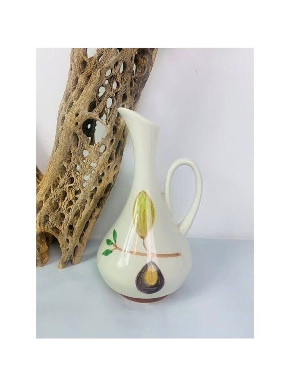 Vintage Ceramic Olive Oil Pitcher Portugal